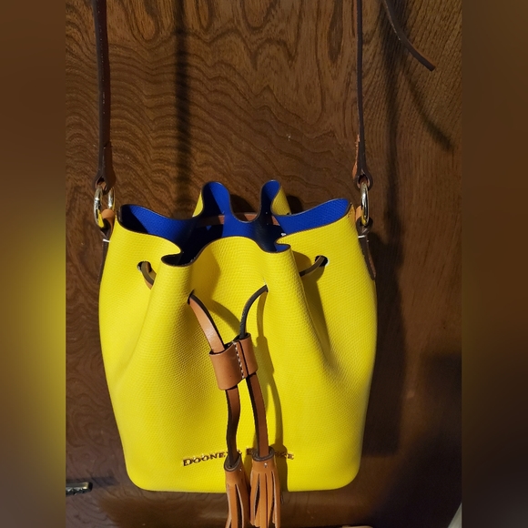 Dooney & Bourke Leather Drawstring Crossbody Bag - Picture 3 of 12